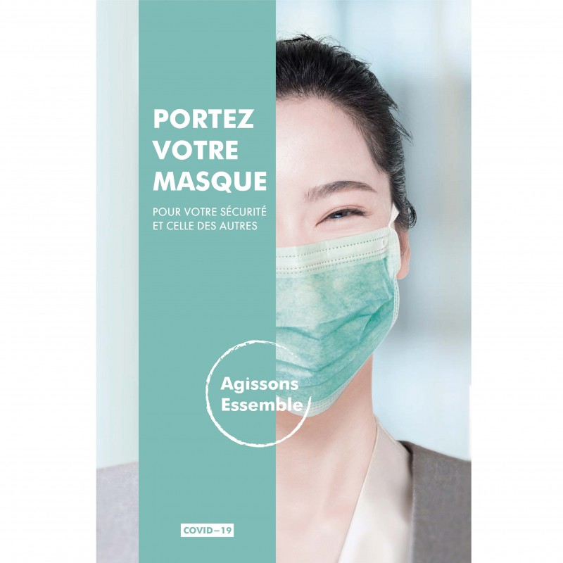 Affiche port du masque (PVC 3mm)